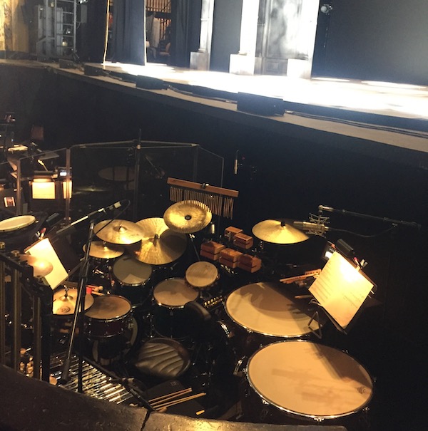 Anastasia musical - percussion and drums setup